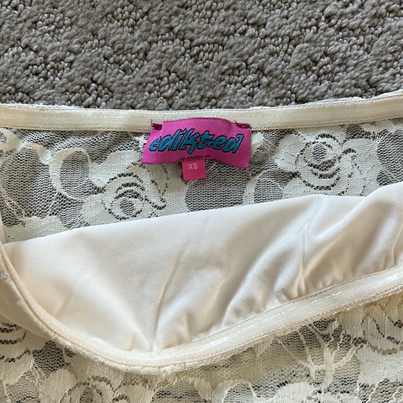 Edikted strapless lace mesh top - Picture 2 of 2